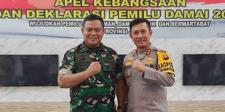 Sinergi Tanpa Batas , Danrem 042/Gapu Bersama Kapolda Jambi Wujudkan Jambi Kamtibmas dan Pemilu Aman Damai 2024