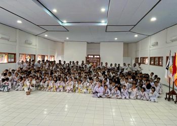 255 Karateka INKADO Jambi Ikuti Ujian Kenaikan Tingkat di Gedung BNN