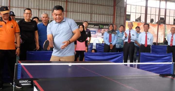 Sekda Budhi Hartono Membuka Turnamen Tenis Meja Bupati Muaro Jambi Cup ke 5