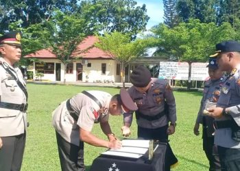 AKBP Muharman Arta Pimpin Upacara Sertijab Pejabat Utama Polres Muaro Jambi   