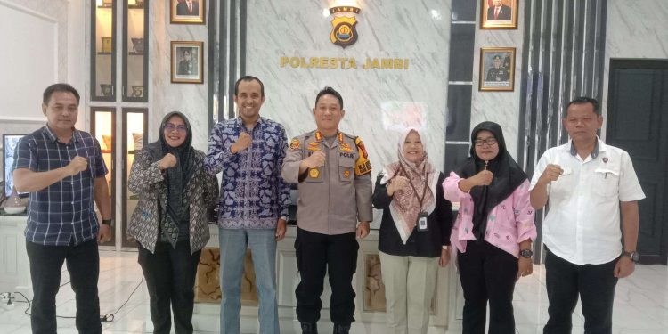 Sinergitas Jelang Pemilu Polresta Jambi Terima Kunjungan Silaturahmi KPU Kota Jambi 