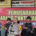 Polres Tanjab Timur Musnahkan Barang Bukti Jenis Sabu