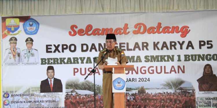 Wagub Abdullah Sani Apresiasi Expo dan Gelar Karya P5 di SMK N 1 Bungo