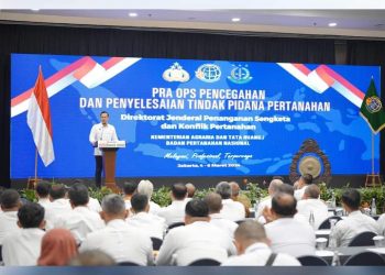 AHY Buka Rapat Pra Ops Pencegahan dan Penyelesaian Tindak Pidana Pertanahan