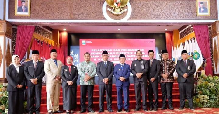 Sekda Budhi Hartono Hadiri Pelantikan  Direktur PT Bank Pembangunan Daerah Jambi