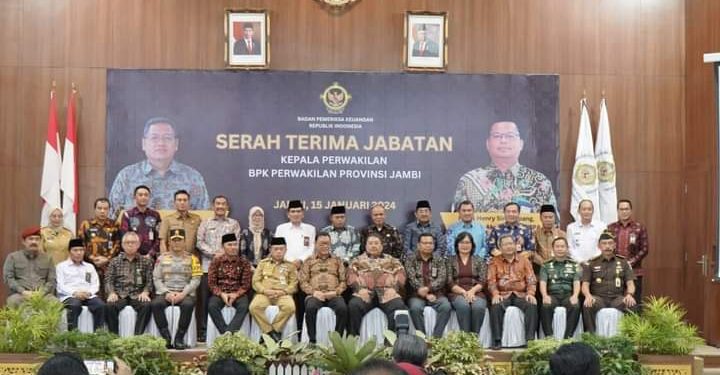 PJ Bupati Muarojambi Hadiri Sertijab Kepala BPK-RI Perwakilan Jambi 