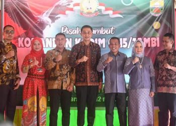 Pj Bupati Muaro Jambi Hadiri Pisah Sambut Dandim 0415/Jambi