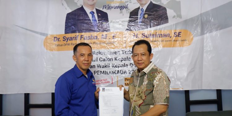BBS Kembalikan Berkas Pendaftaran Bakal Calon Bupati Muaro Jambi ke Partai Nasdem 