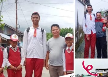 Viral, Siswa SD di Kerinci Jambi Setinggi 2 Meter