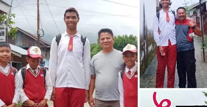 Viral, Siswa SD di Kerinci Jambi Setinggi 2 Meter