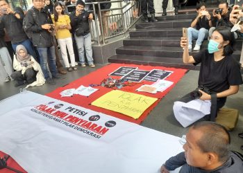 Koalisi Penyelamat Pilar Demokrasi di Jambi Demo Tolak RUU Penyiaran