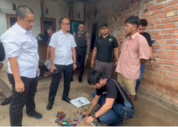 Polisi Obrak-abrik Sarang Narkoba di Sungai Gelam 