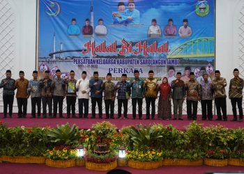 Gubernur Al Haris Kompak Bersama Wagub Sani Hadiri Halal BI Halal bersama PERKASA