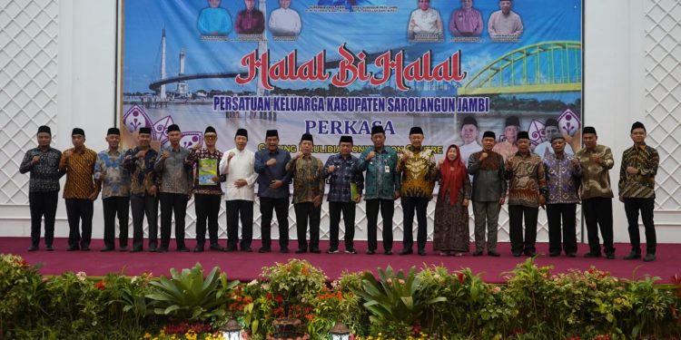 Gubernur Al Haris Kompak Bersama Wagub Sani Hadiri Halal BI Halal bersama PERKASA