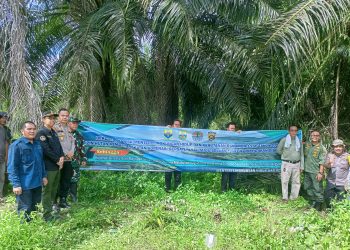 Dishut Provinsi Jambi Pasang Tanda Tapal Batas Lahan Koperasi BAM dan Kelompok Tani Karya Makmur 