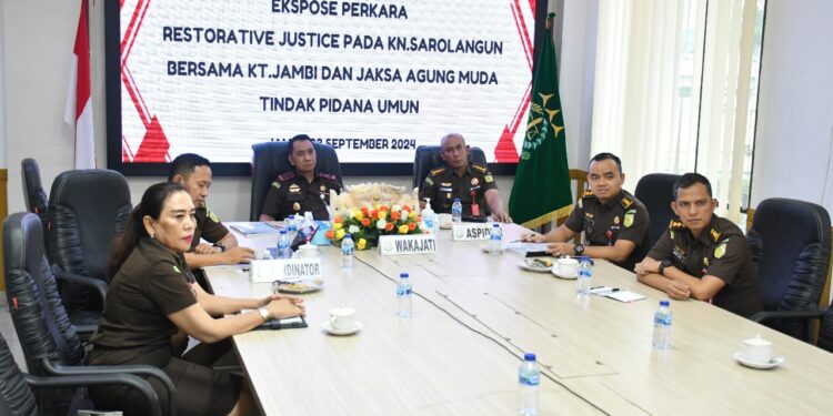 Waka Kejati Jambi Hadiri Ekspose Penghentian Penuntutan Berdasarkan Keadilan Restorative Justice