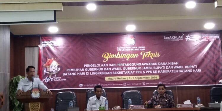 KPU Batanghari Adakan Bintek  pengelolaan dan pertanggung jawaban dana hibah pada PPK dan PPS Batanghari