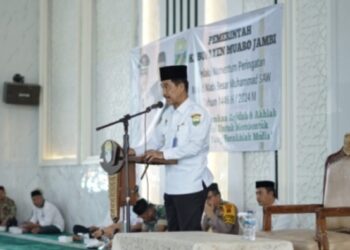 Pj Bupati Muaro Jambi Melepas Keberangkatan Kontingen Kafilah MTQ Tingkat Provinsi di Kerinci