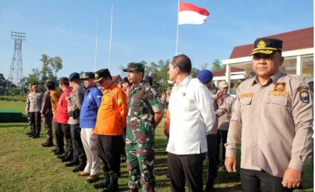 Sekda Muaro Jambi Hadir Apel Siaga Darurat Bencana Kebakaran Hutan dan Lahan Provinsi Jambi Tahun 2024