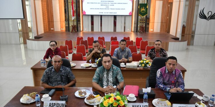 Wakajati Jambi Hadiri Ekspose Penyelesaian Perkara Pidana Berdasarkan Keadilan Restorative Justice