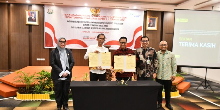 Perjanjian Kerja Sama BPJS Ketenagakerjaan Wilayah Sumbagsel dengan Kejaksaan Tinggi dan Kejaksaan Negeri di Wilayah Hukum Kejaksaan Tinggi Jambi