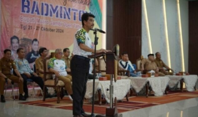 Pj Bupati Raden Najmi Buka Perlombaan Badminton Se-kabupaten Muaro Jambi
