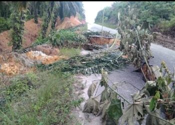 Pembuatan Parit Gajah PTPN IV Penyebab Akses Jalan Desa Pentajen Terputus