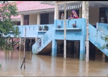 Dua RT di Desa Jangga Aur dilanda banjir, Ketinggian Air Mencapai 1,5 meter