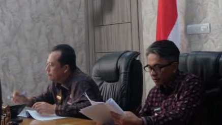 Bupati BBS Pimpin Rakor Pengelolaan Sampah yang di ikuti oleh Kepala OPD