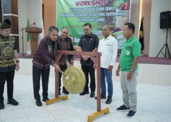 Wabup Junaidi Mahir Hadiri Workshop Hilirisasi Produk UKMK, Produk Sawit Penggerak Hijau Yang Sustainable di Provinsi Jambi