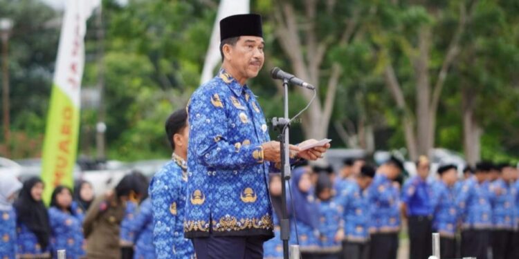 Pj Bupati Raden Najmi Memimpin Upacara Kesadaran Nasional Perdana 2025