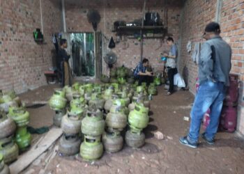 Ruko Pengoplos gas Melon di grebek, Pelaku diamankan Personel Polda Jambi