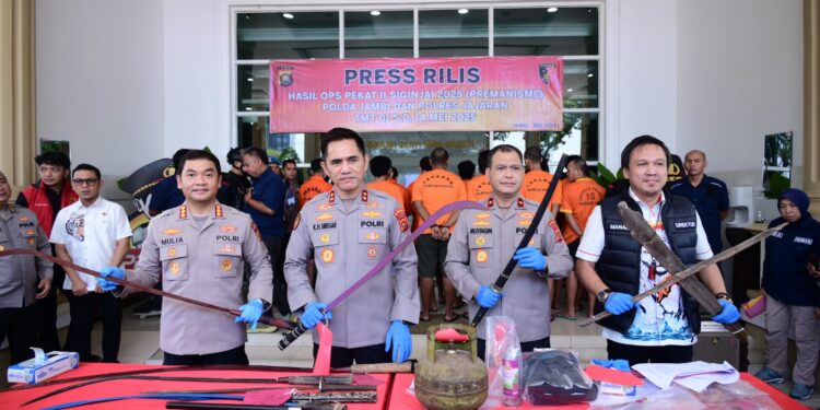 Meresahkan Masyarakat, 32 Preman Disikat Polda Jambi
