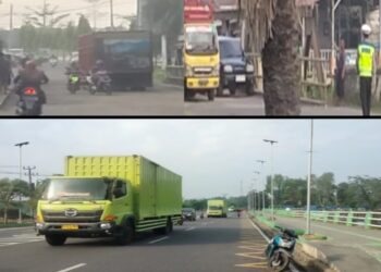 Pagi ini Truk Batu Bara Rusak di Di Jembatan Rengas Condong, Hindari kemacetan Mobil Roda Enam dialihkan melintas Aek Meliuk