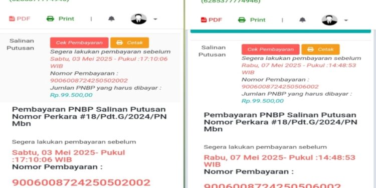 Dua kali Salinan Putusan dikeluarkan, Ada Apa Dengan PN Ma Bulian