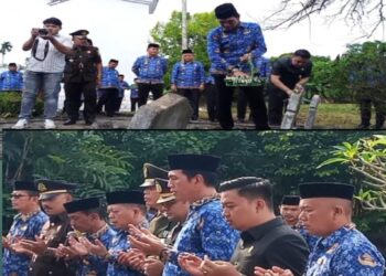 Usai Hadiri Upacara Harkitnas ke 117, Ketua DPRD Batanghari Rahmad Asrofi Tabur Bunga di Makam Pahlawan Kesatria Bhakti