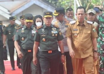 Bupati BBS Dampingi Pangdam II/Sriwijaya Cek Program Manunggal Air di Sungai Gelam 