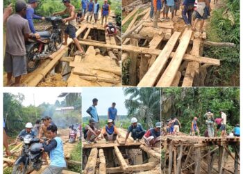 Jembatan Penghubung Antar Kabupaten Ma Jambi dan Batanghari Rusak Berat