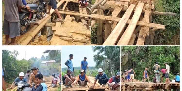 Jembatan Penghubung Antar Kabupaten Ma Jambi dan Batanghari Rusak Berat