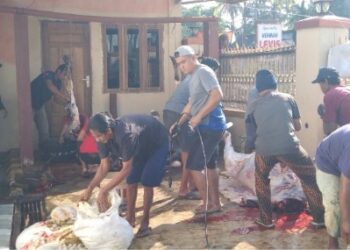 Masjid Mikhrojul Falah Kampung Baru Selenggarakan Pemotongan Hewan Qurban