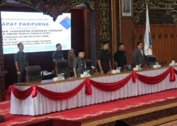 Gubernur Al Haris Sampaikan Tanggapan Pemerintah Terhadap Pemandangan Umum Fraksi-Fraksi Tentang Ranperda Pelaksanaan APBD 2024