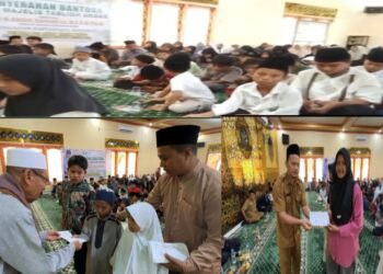 110 Yatim Piatu Terima Santunan infaq Berkah Tabligh Akbar UAS