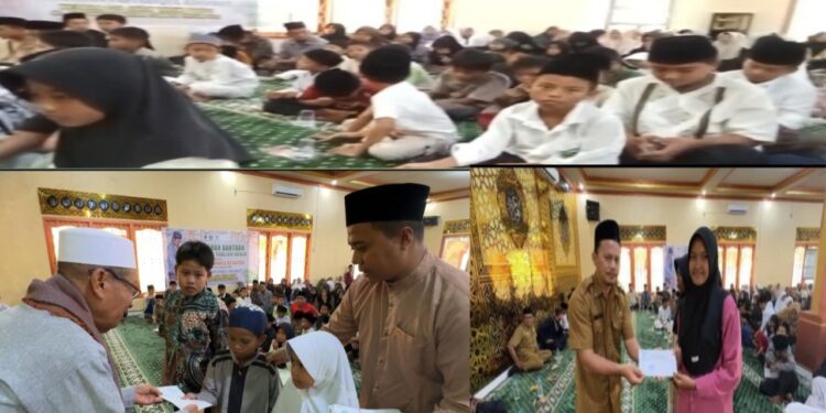 110 Yatim Piatu Terima Santunan infaq Berkah Tabligh Akbar UAS