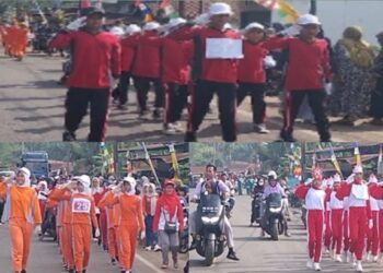 Gerak Jalan Semarak Rangkaian HUT Ke-80 RI di Muara Tembesi