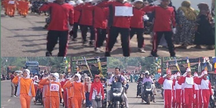 Gerak Jalan Semarak Rangkaian HUT Ke-80 RI di Muara Tembesi