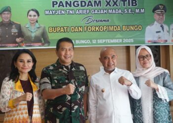 Pererat Sinergitas, Pangdam XX/Tuanku Imam Bonjol, Mayjen TNI Arief Gajah Mada Kunjungi Bupati Bungo