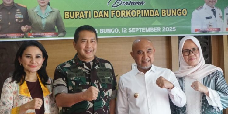 Pererat Sinergitas, Pangdam XX/Tuanku Imam Bonjol, Mayjen TNI Arief Gajah Mada Kunjungi Bupati Bungo