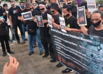 Aksi Tutup Mulut, Protes Pembungkaman Jurnalis, Kapolda Jambi Pengecut