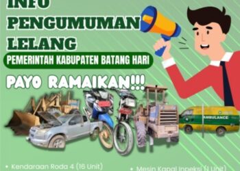 BPKAD Batanghari Buka Lelang Terbuka Kendaraan Dinas