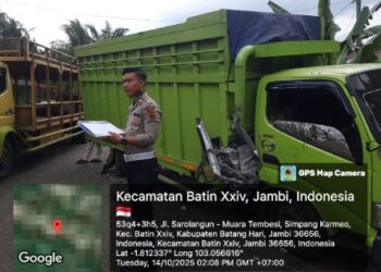Langgar Jam Operasional Truk Muatan Batu Bara Vs Trafel Haice Tabrakan
